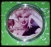MARILYN MONROE SEDUCTIVE #534 COLORIZED GOLD PLATED ART ROUND - 1