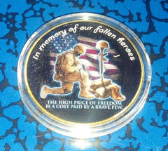 Memory Of Our Fallen Heroes #C260B Military Honor Challenge Coin Award