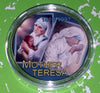 MOTHER THERESA #MT1 COLORIZED GOLD PLATED ART ROUND - 1
