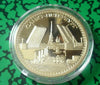 RUSSIA HISTORICAL SITES AND BUILDINGS #7 BRIDGE / DESTROYER GOLD ART COIN - 1