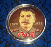 JOSEPH STALIN #BXB64 COLORIZED GOLD PLATED ART ROUND - 1