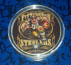 NFL PITTSBURGH STEELERS #129 COLORIZED GOLD PLATED ART ROUND - 1