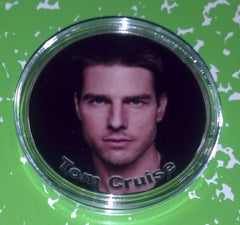 TOM CRUISE #F5 COLORIZED GOLD PLATED ART ROUND