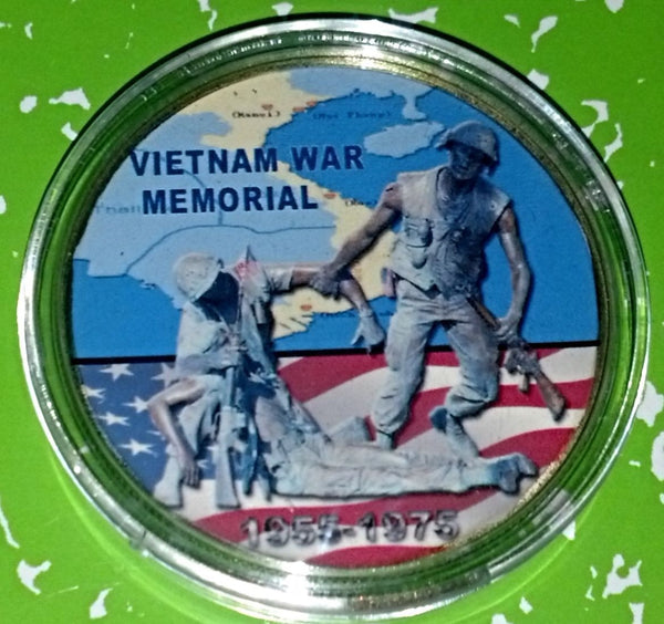 VIETNAM WAR MEMORIAL #178 COLORIZED ART ROUND - 1