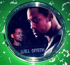 WILL SMITH #FW1 COLORIZED GOLD PLATED ART ROUND