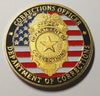 CORRECTIONS OFFICER DEPARTMENT OF CORRECTIONS #1415 COLORIZED ART ROUND